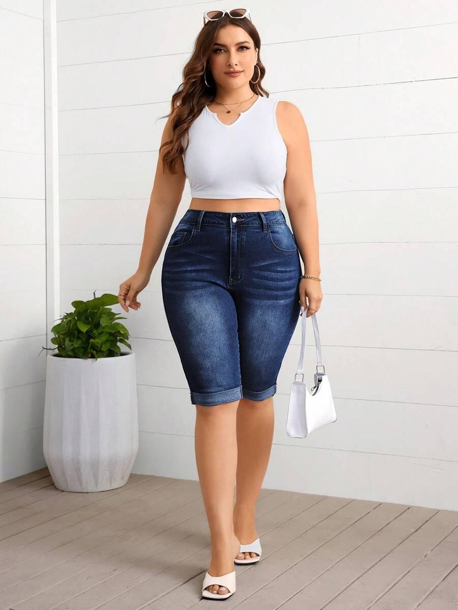 krótkie spodenki jeans