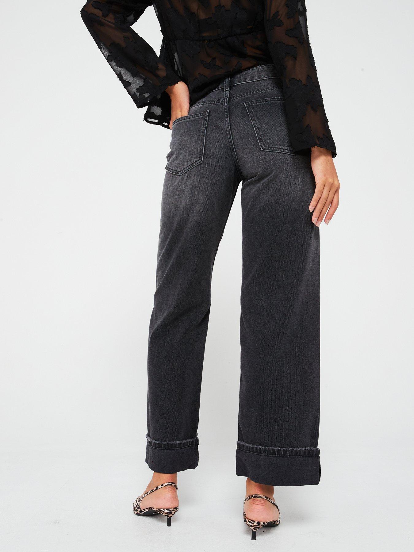 ONLY JEANSY Z SZEROKIMI NOGAWKAMI MID WAIST 