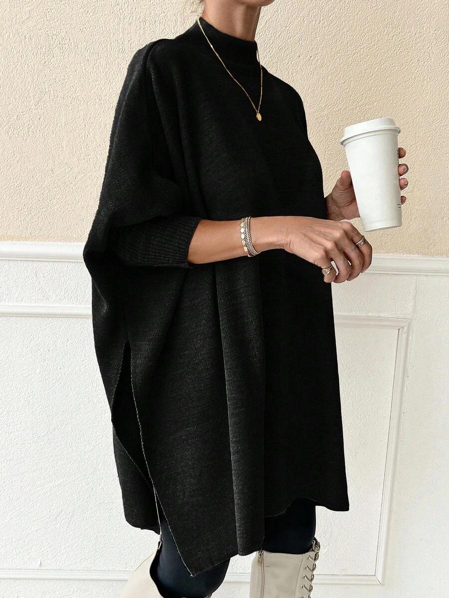 czarny luźny sweter
