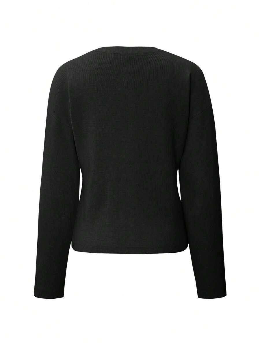 CZARNY SWETER KARDIGAN