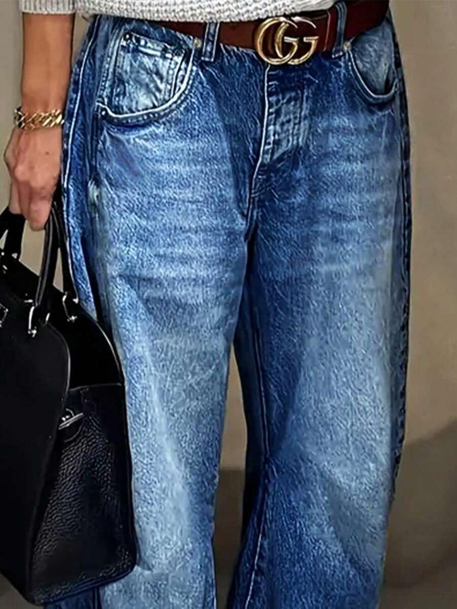 NIEBIESKIE SPODNIE JEANS