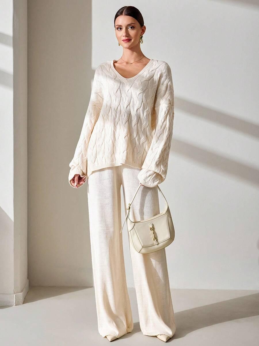 sweter spodnie komplet