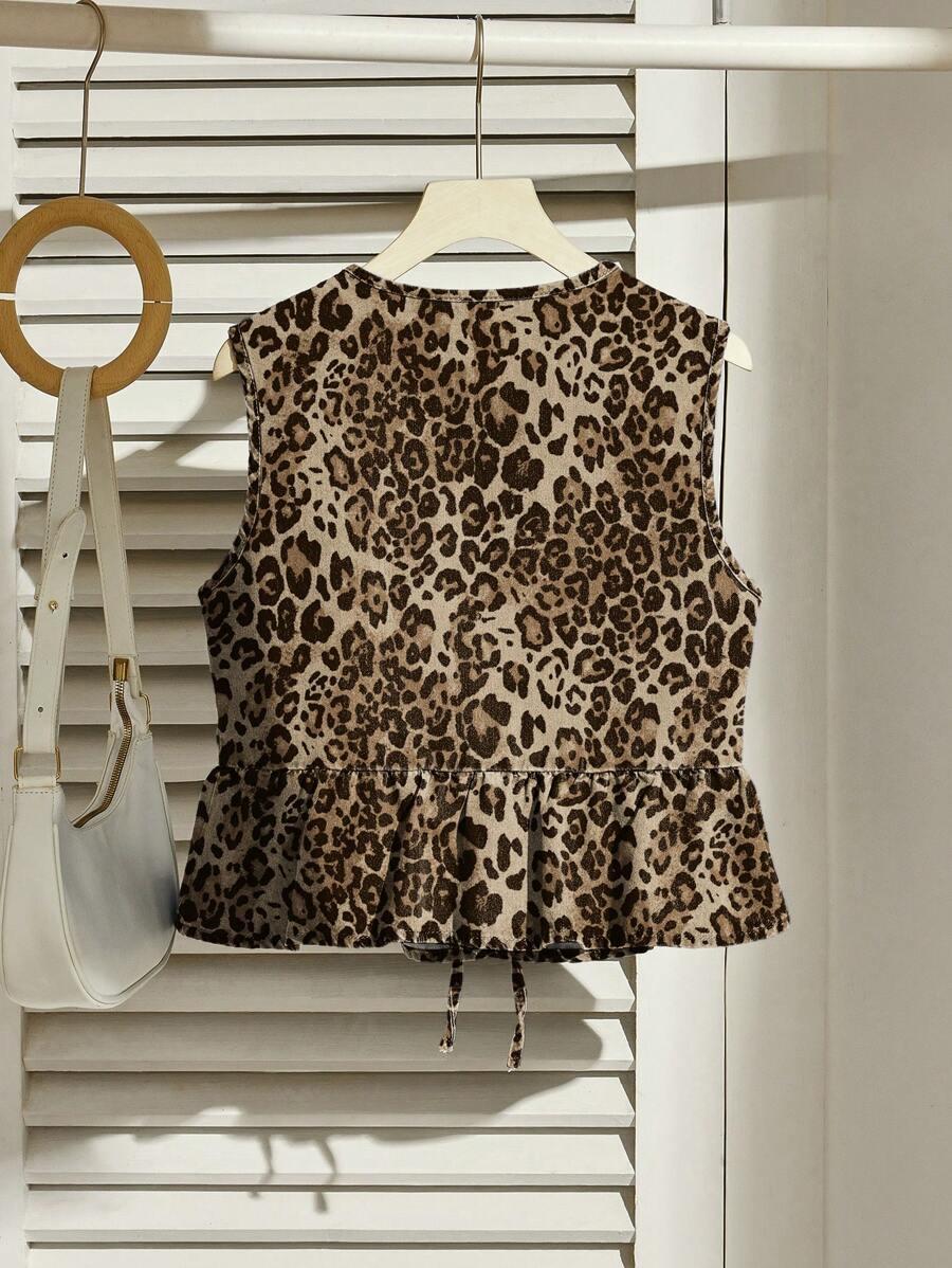 WIĄZANY TOP ANIMAL PRINT 