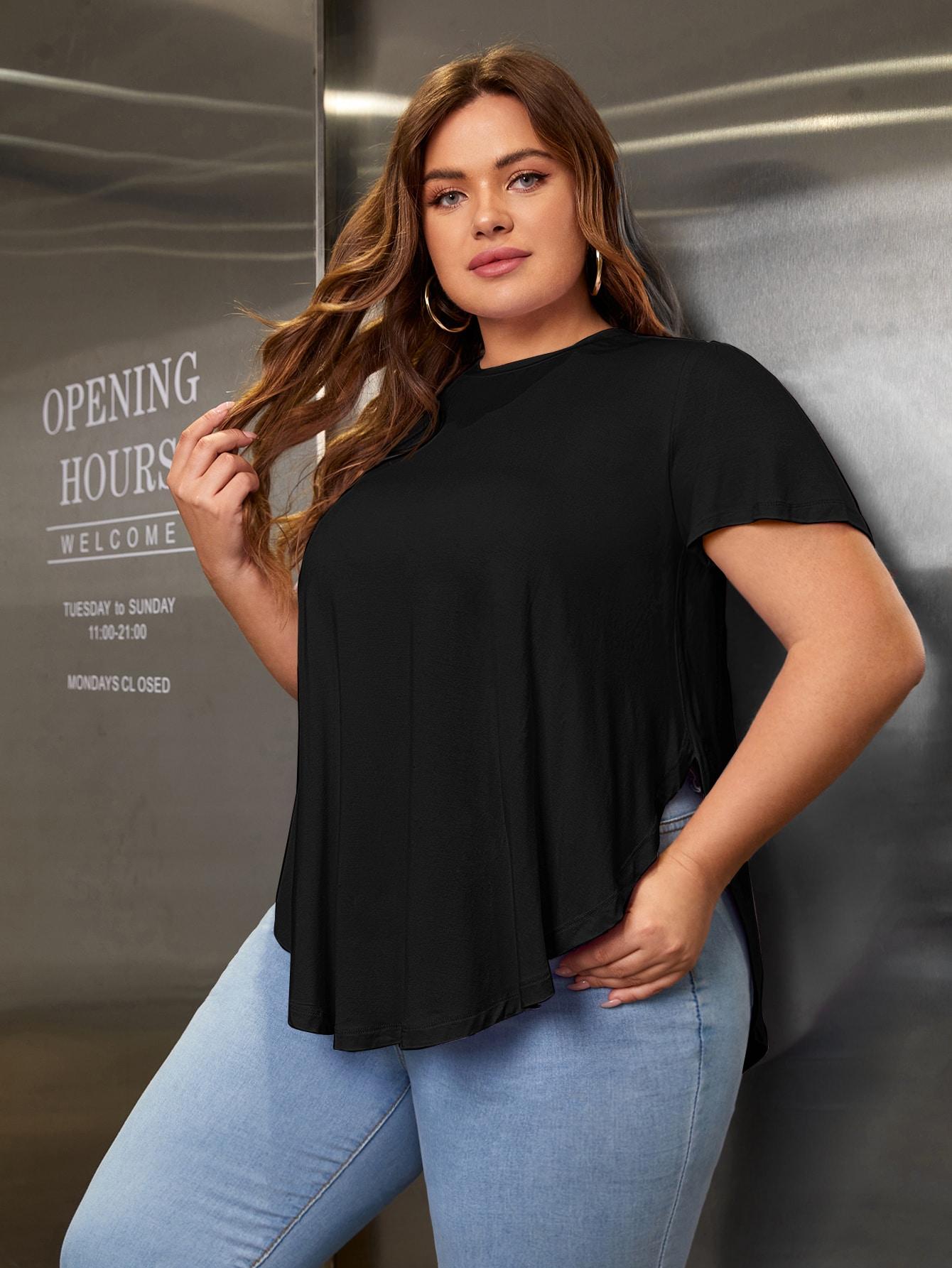czarny T-SHIRTY stójka