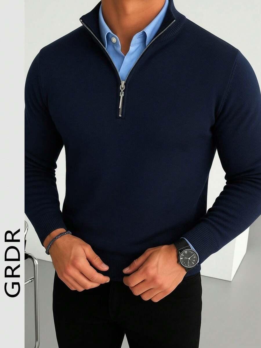 GRANATOWY SWETER STÓJKA