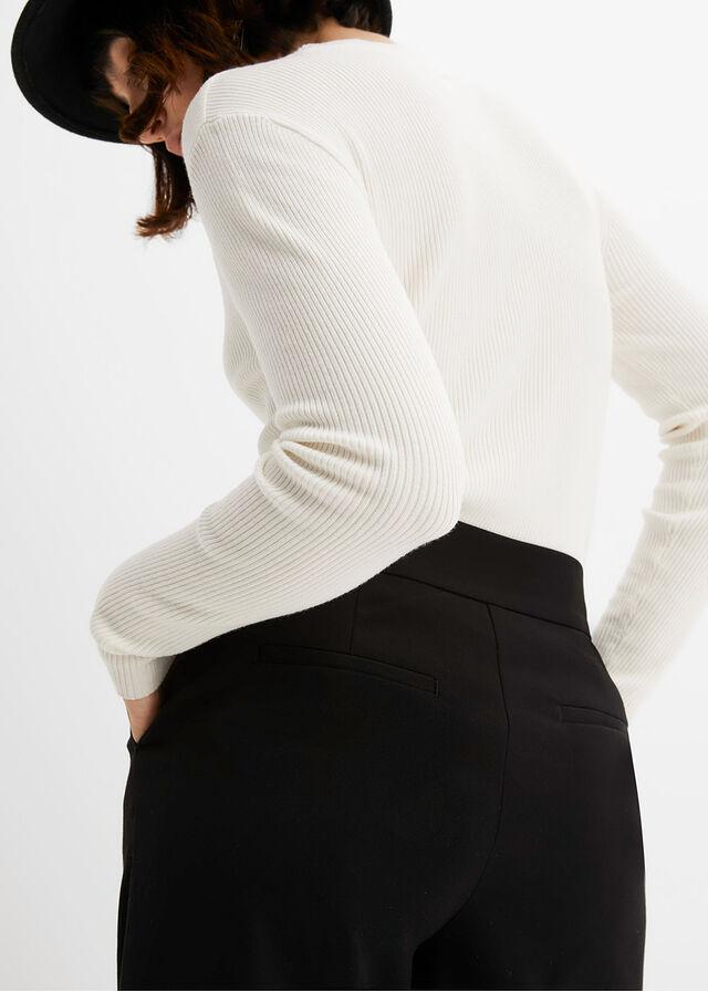 CZARNE ELEGANCKIE SPODNIE