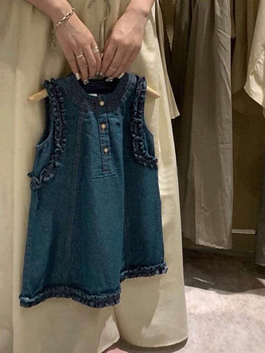 granatowa sukienka jeans