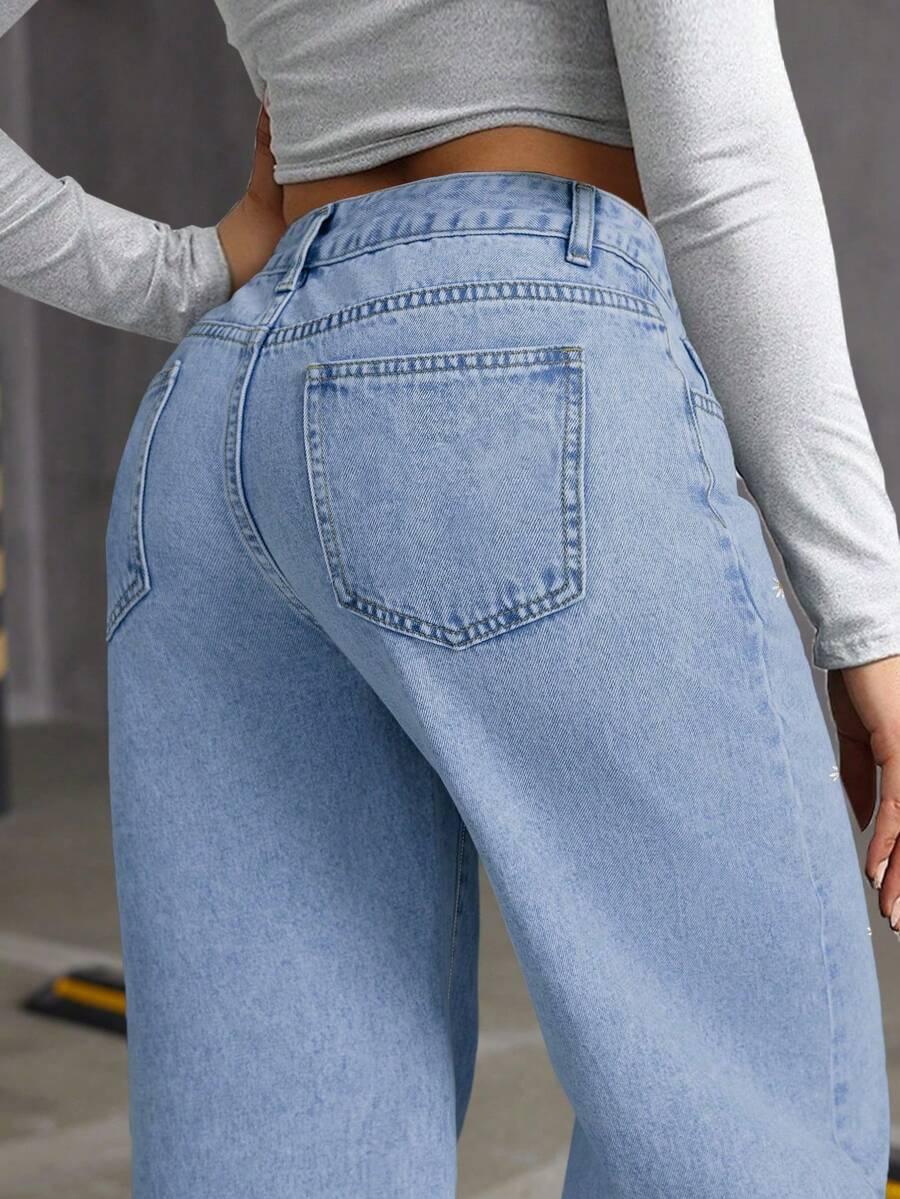 NIEBIESKIE SPODNIE JEANS