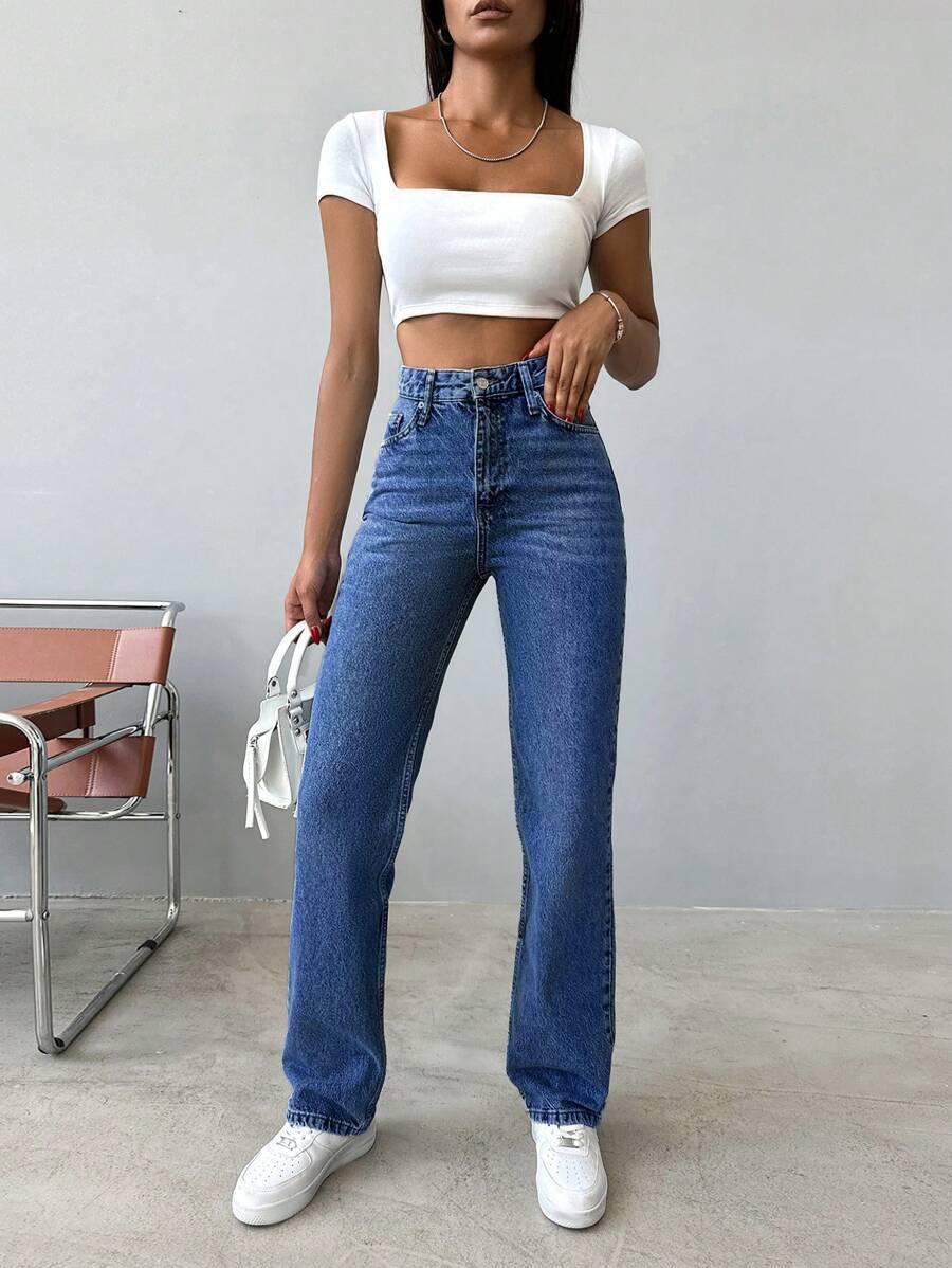 NIEBIESKIE SPODNIE JEANS