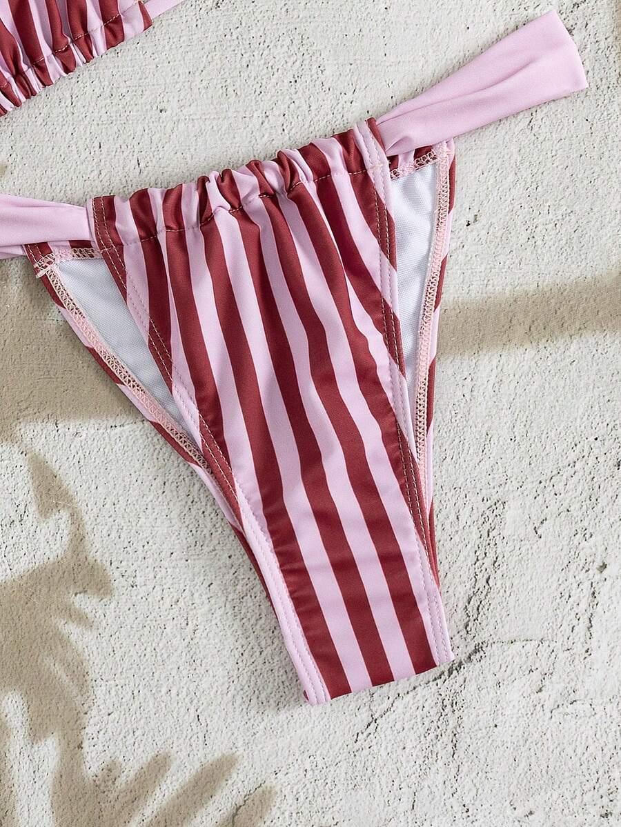 DWUCZĘŚCIOWY KOMPLET BIKINI W PASKI