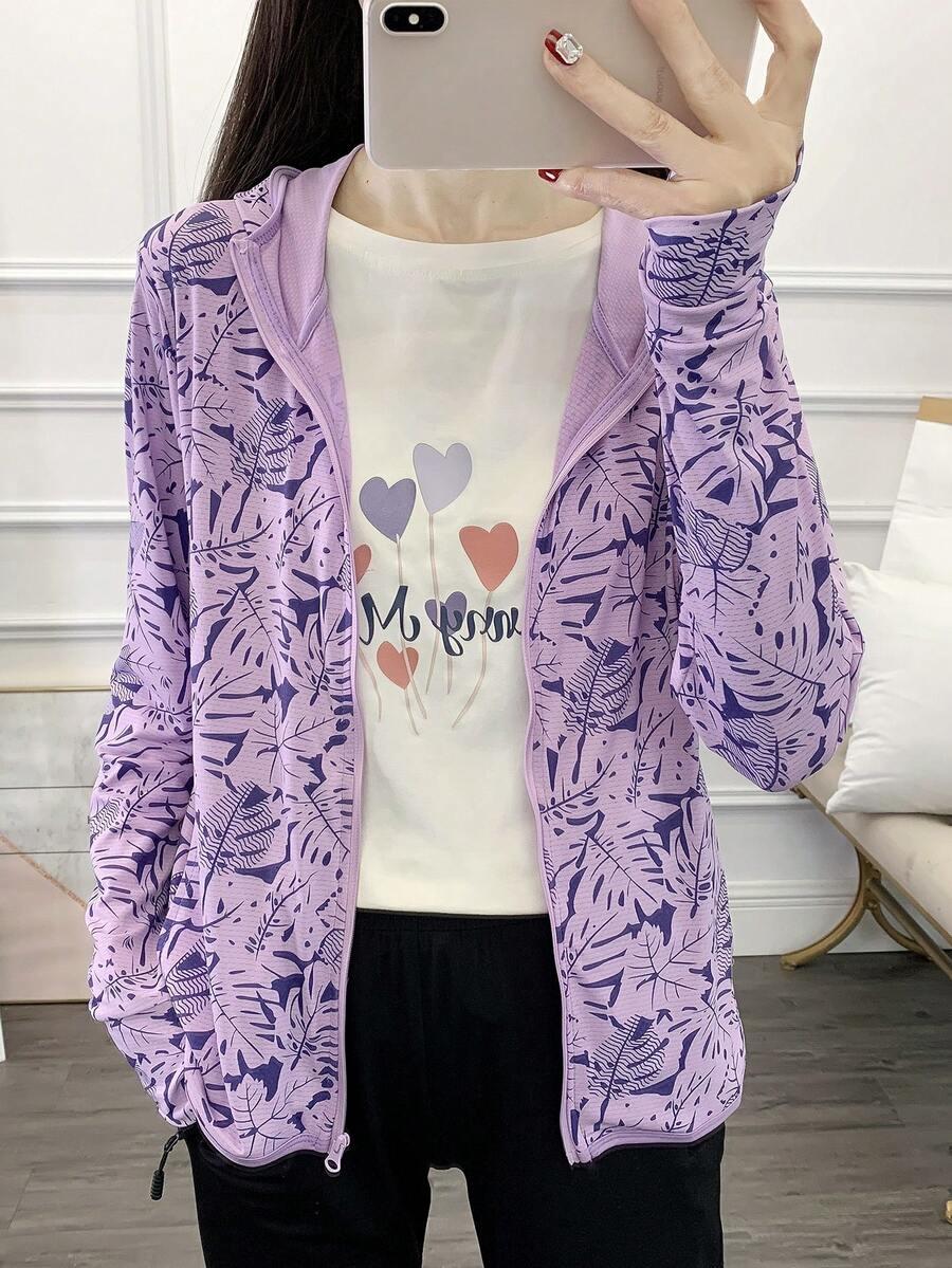 fioletowa bluza print