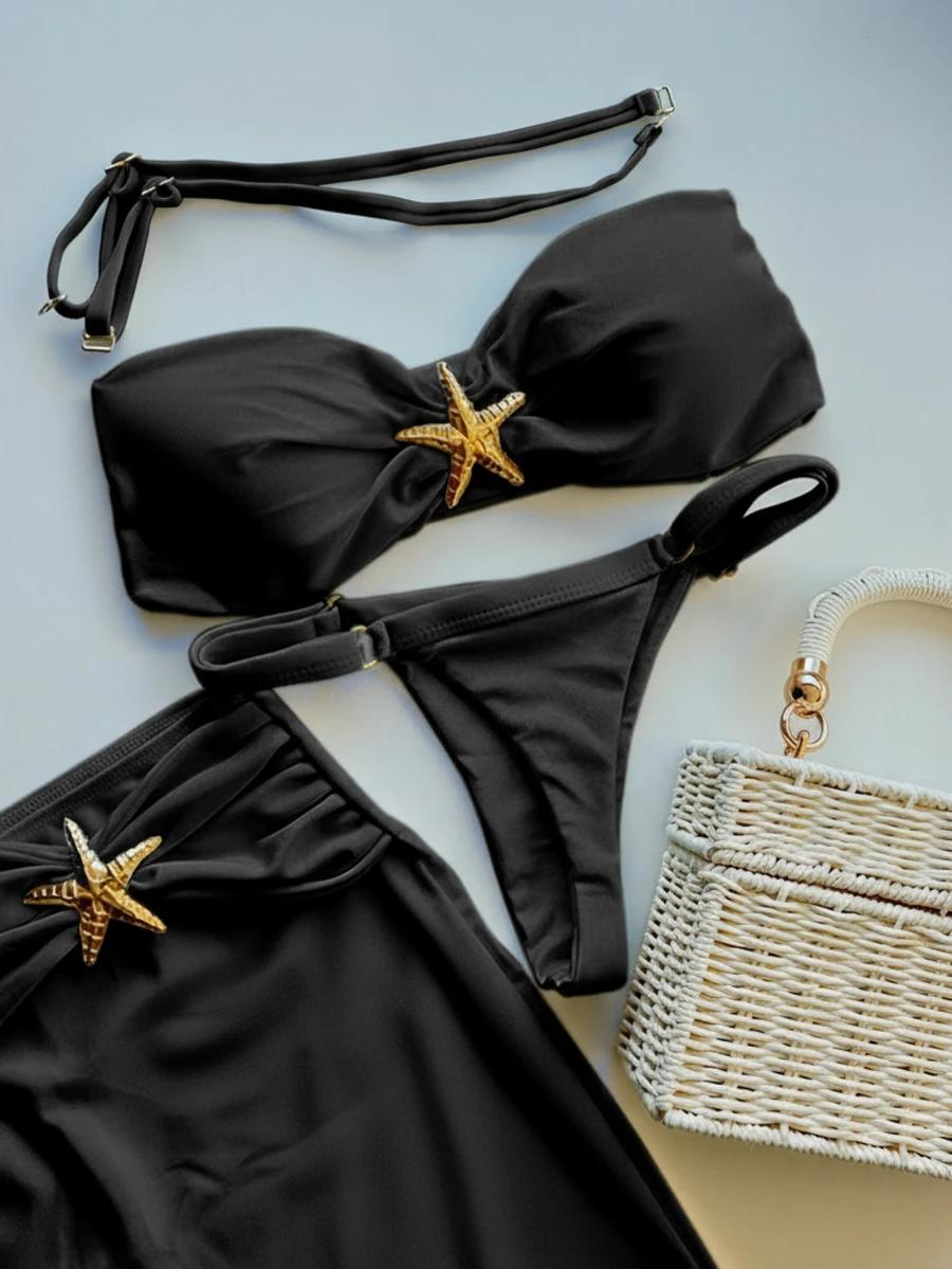 trzyczęściowy komplet bikini spódnica