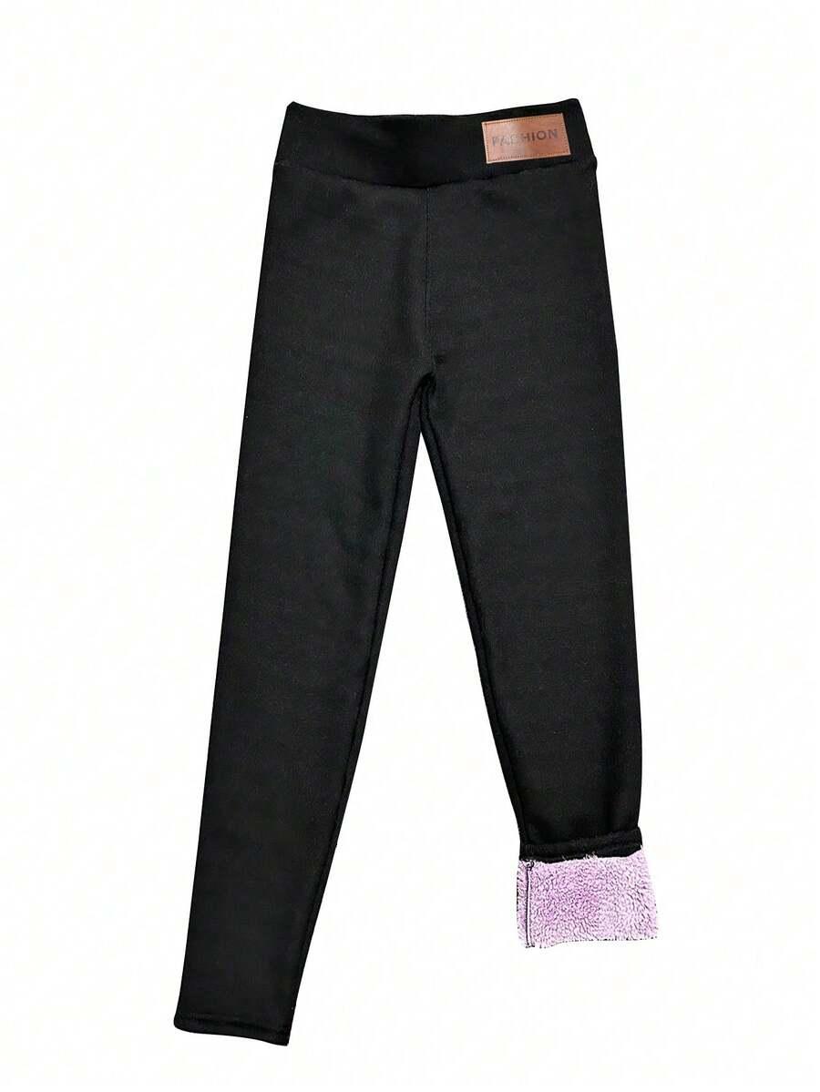 CZARNE OCIEPLANE LEGGINSY WYSOKI STAN 
