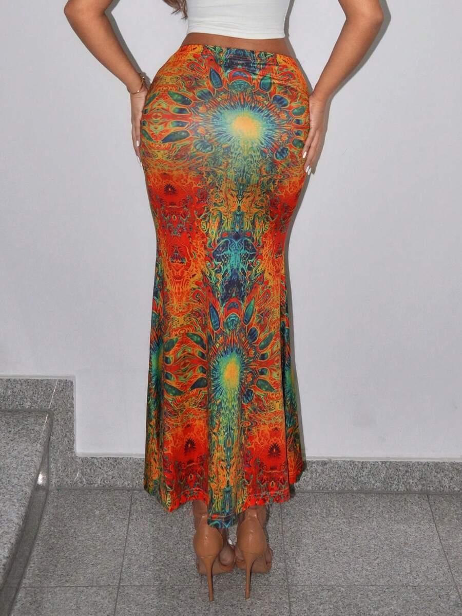 maxi spódnica print