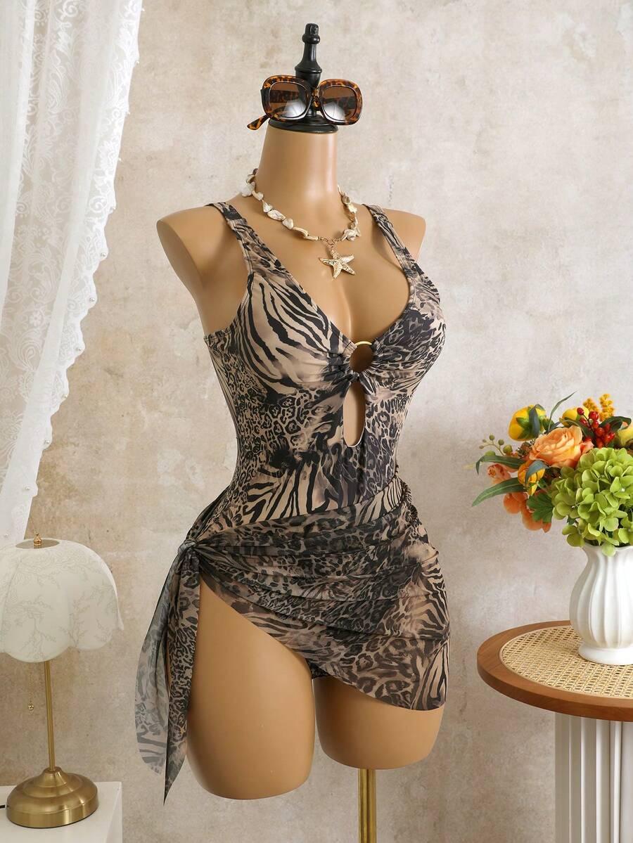 jednoczęściowy strój kąpielowy sarong