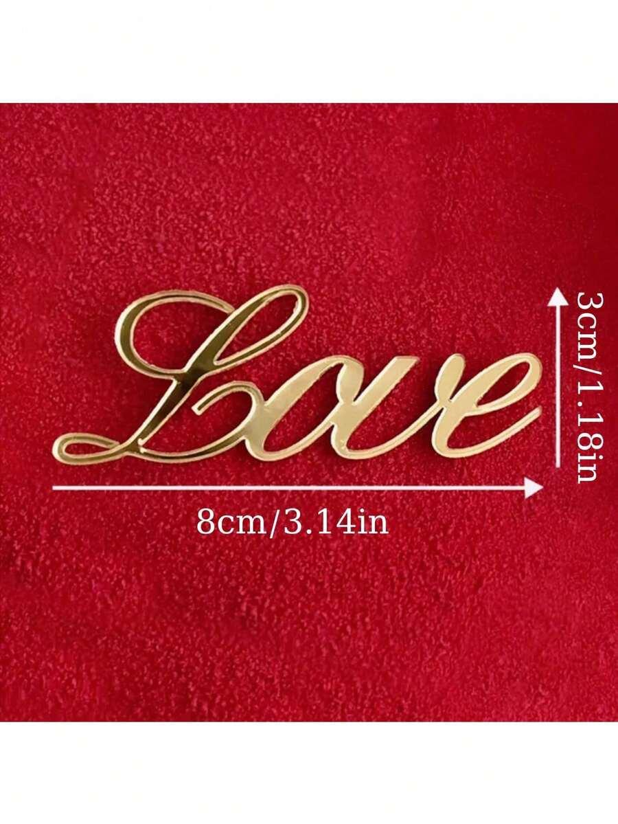 dekoracja na tort napis love