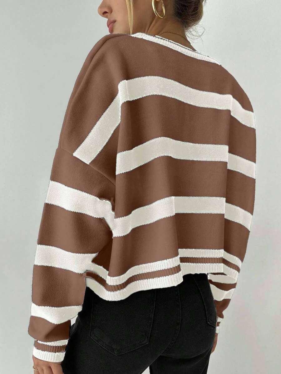 sweter w paski