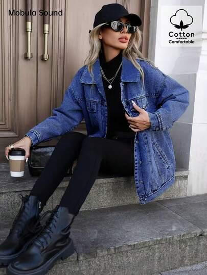 niebieska kurtka jeans 