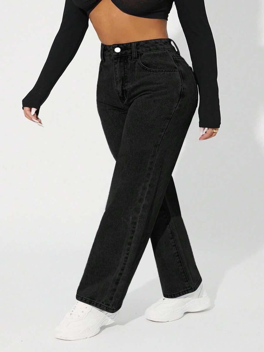 czarne spodnie jeans
