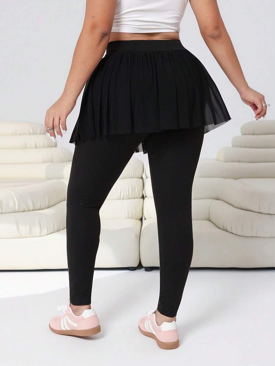 LEGGINSY Z SZYFONOWĄ SPÓDNICĄ