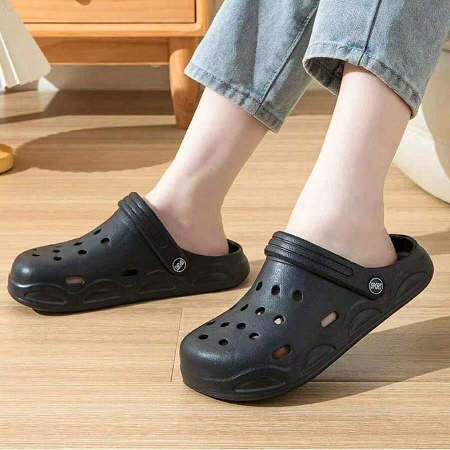 CZARNE klapki casual 