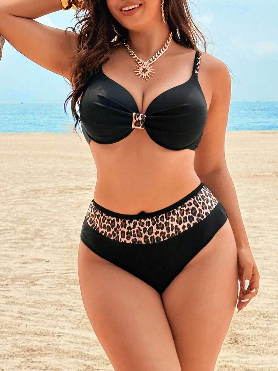 DWUCZĘŚCIOWY STRÓJ KĄPIELOWY ANIMAL PRINT