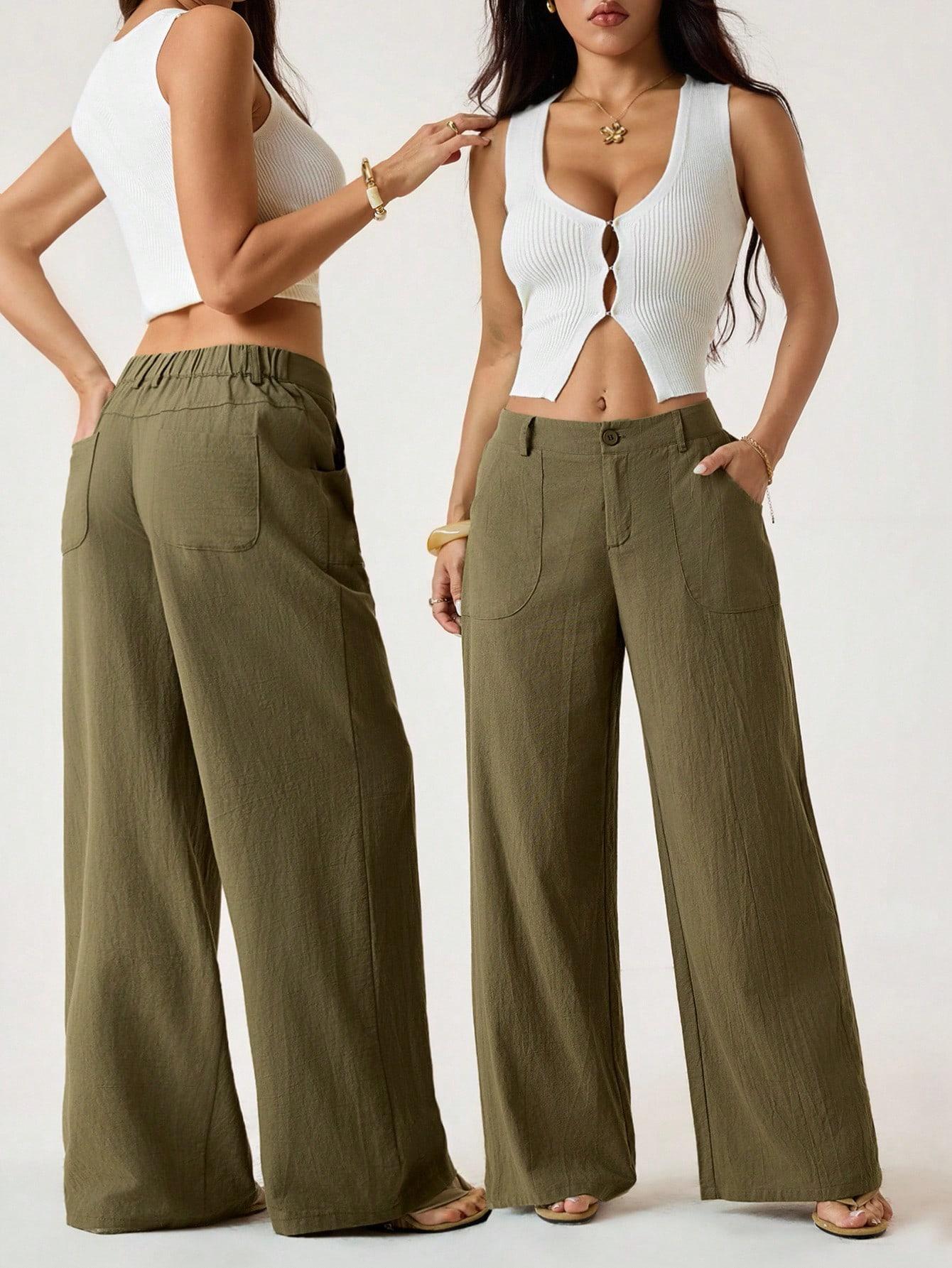 ZIELONE SPODNIE CASUAL