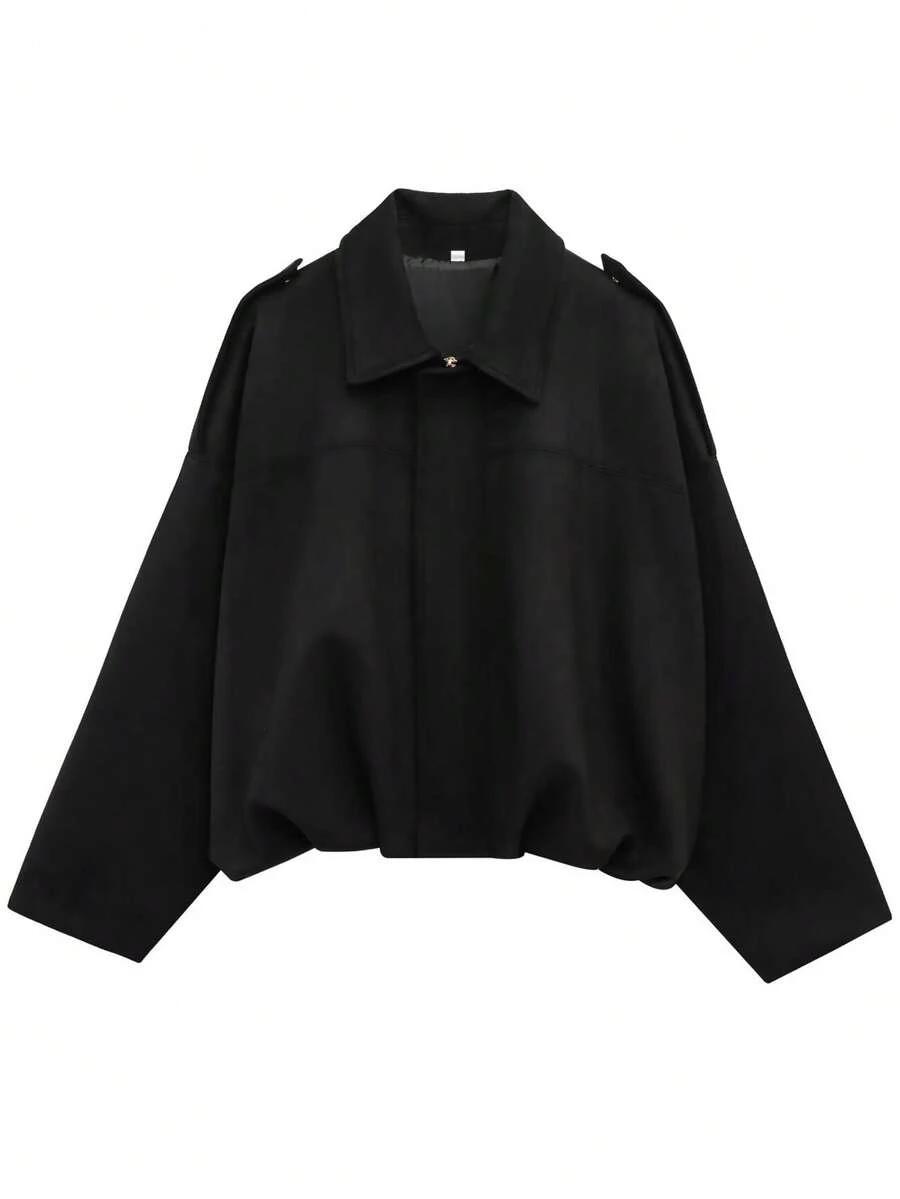 CZARNA KURTKA TYPU BOMBER