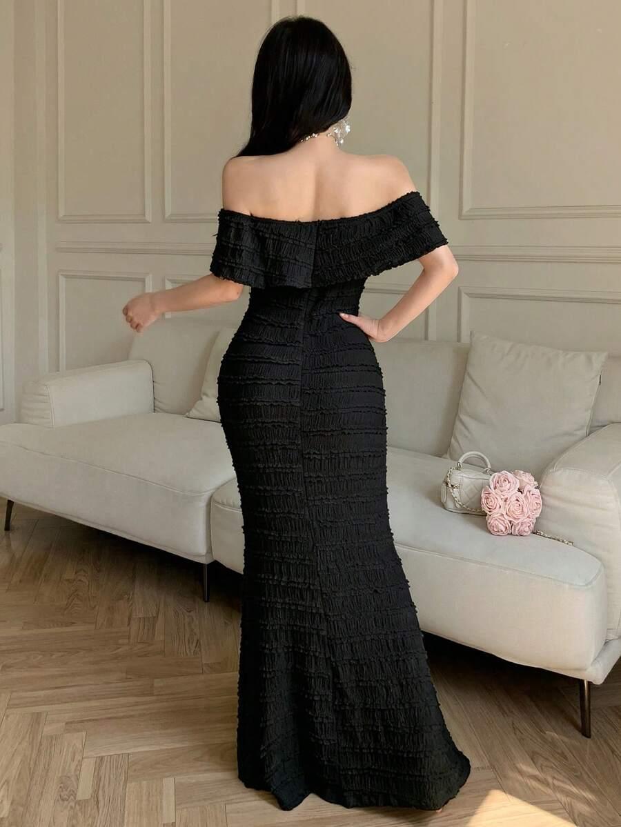 CZARNA MAXI SUKIENKA