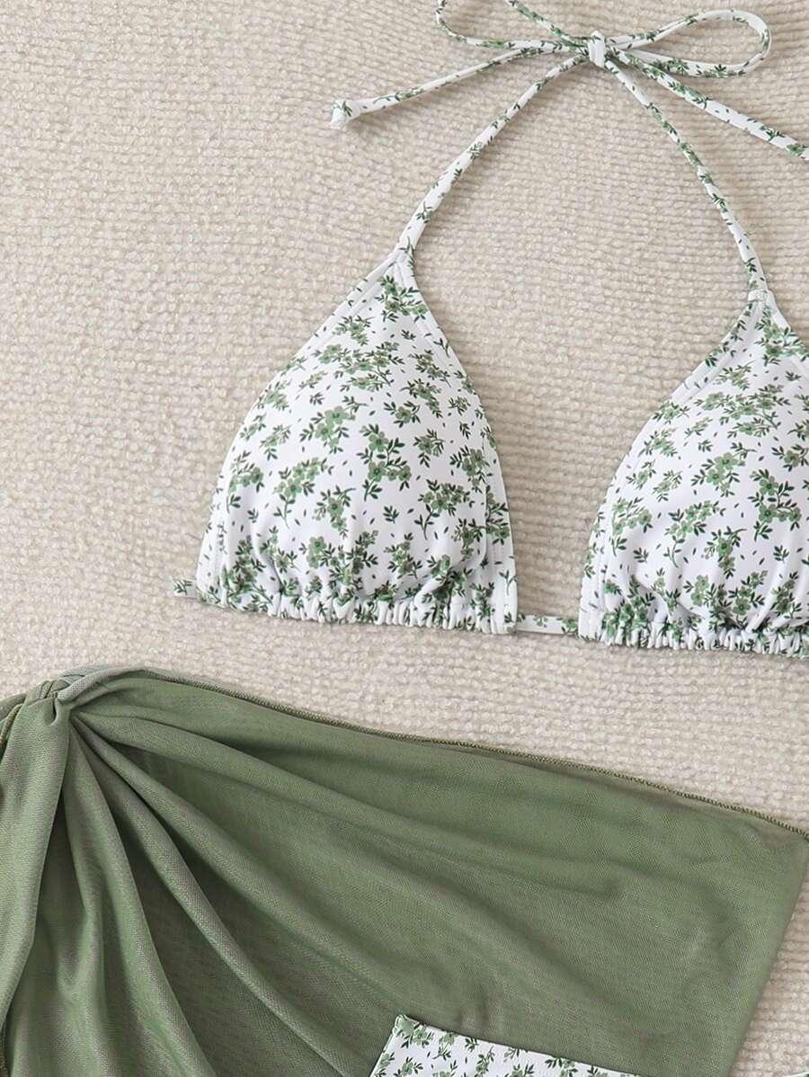KOMPLET BIKINI PRINT KWIATY