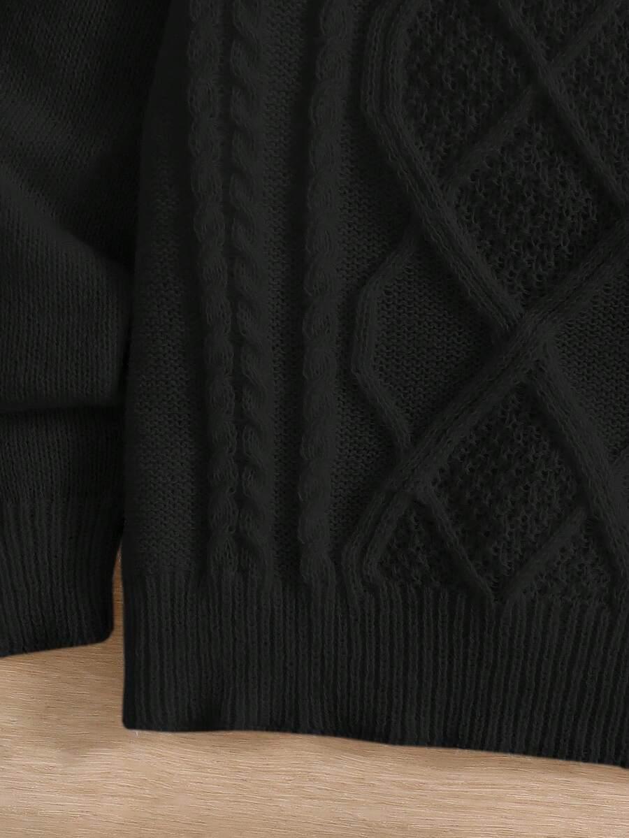 czarny sweter golf
