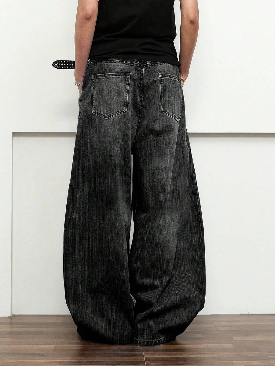 CZARNE SPODNIE JEANS 
