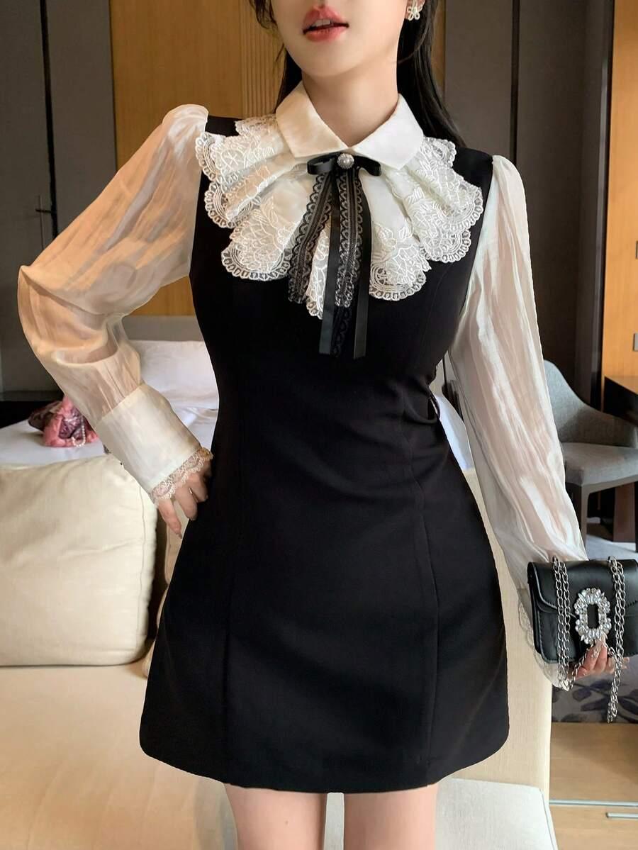 czarna mini sukienka