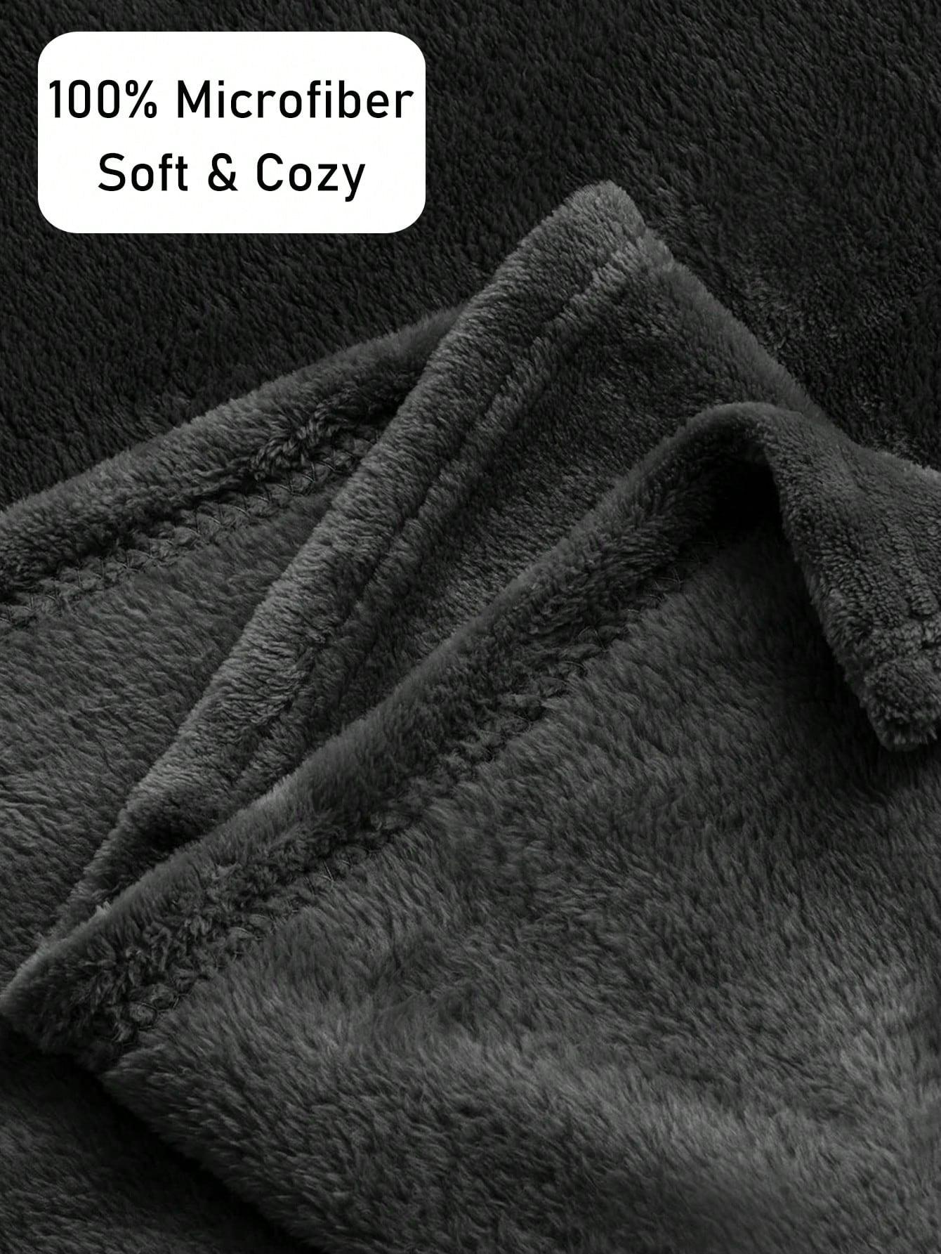 czarny koc miś