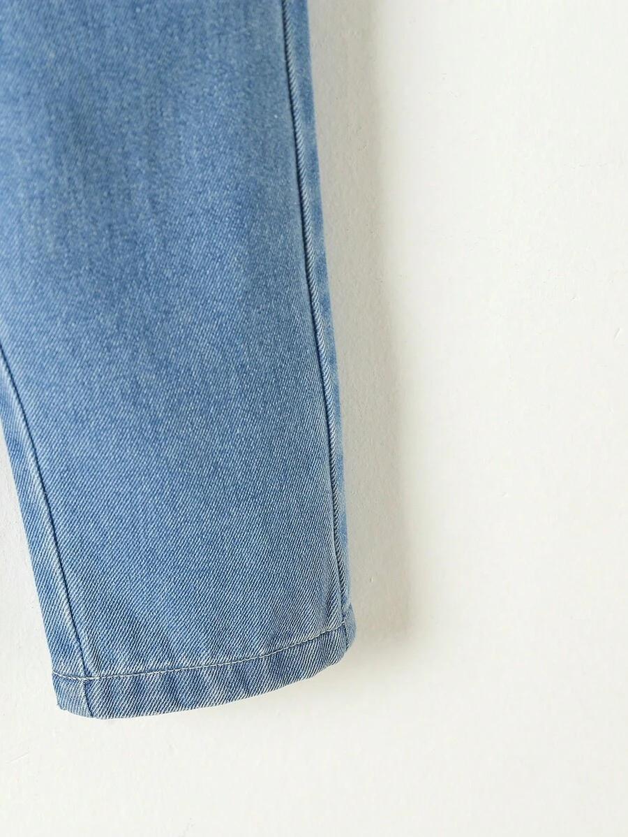 NIEBIESKIE SPODNIE JEANS HAFT 