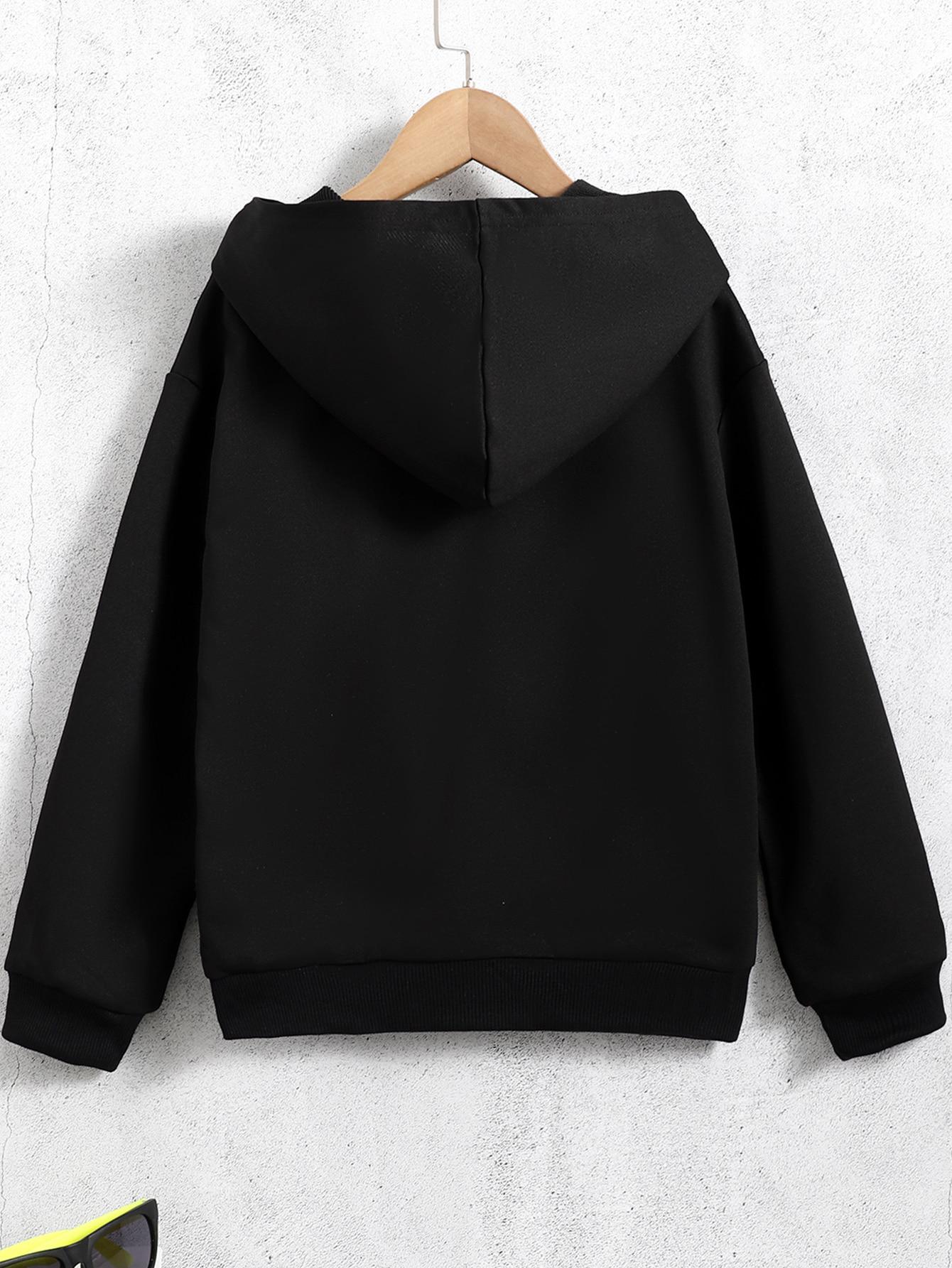 czarna bluza z kapturem zip 