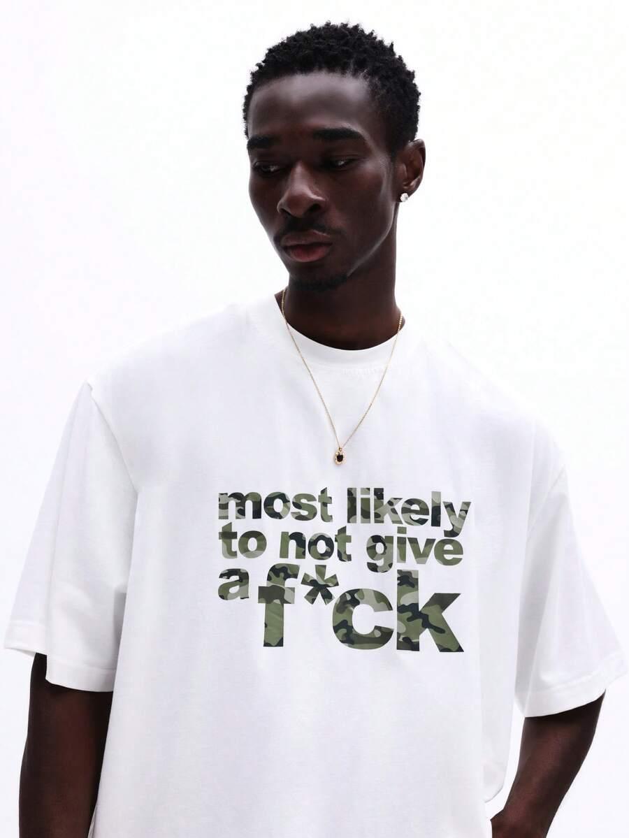 biały t-shirt nadruk