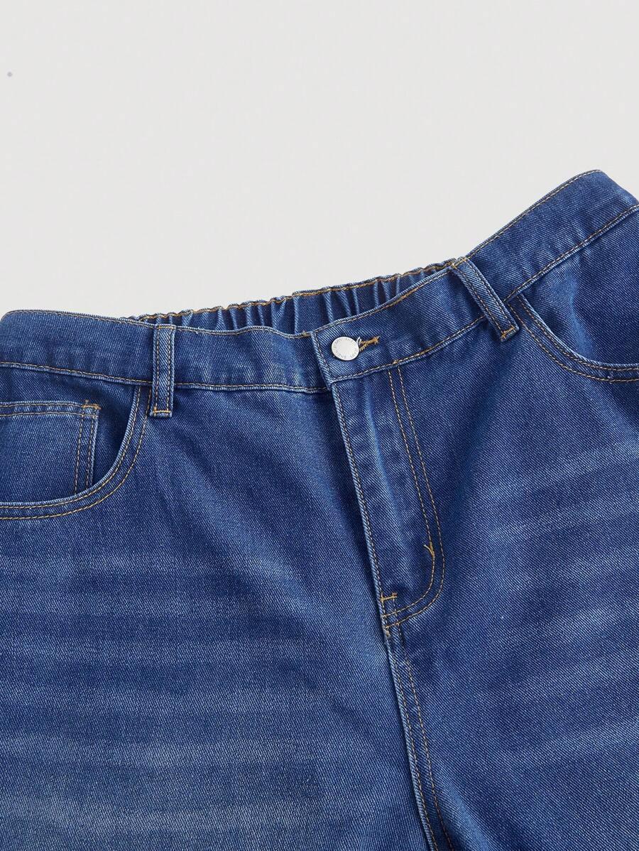 granatowe spodnie jeans