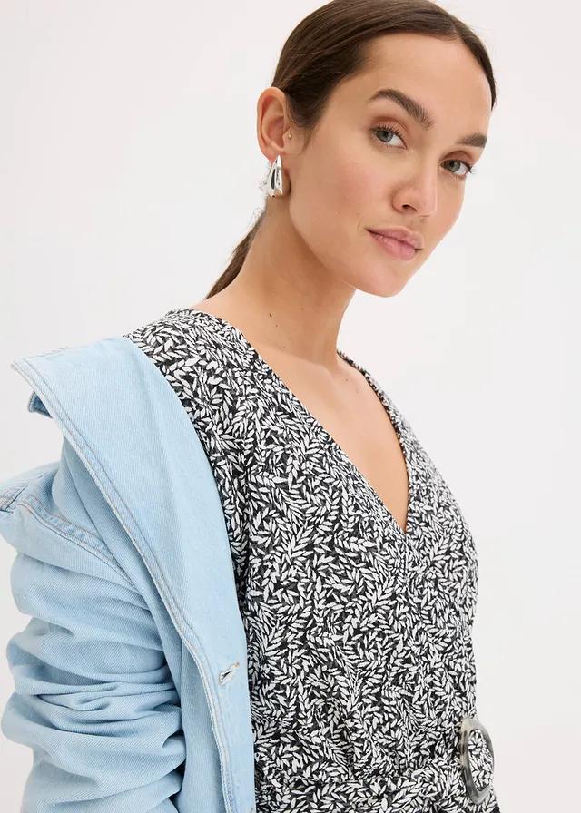 sukienka v-neck wzór