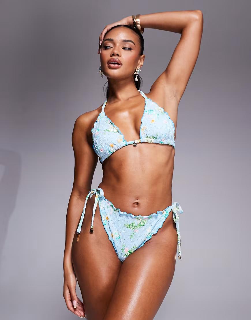 NIEBIESKI DÓŁ OD BIKINI wzór