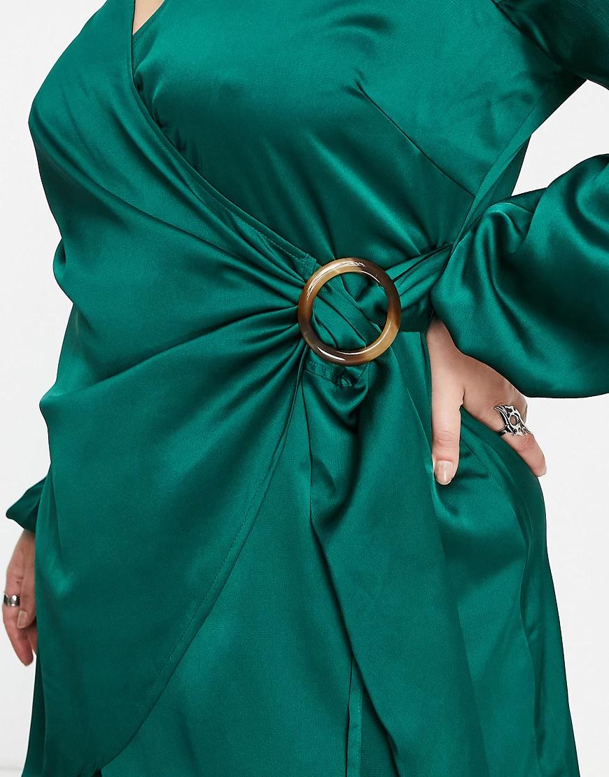 zielona mini sukienka długi rękaw