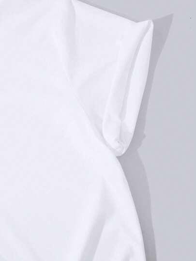 biały t-shirt print