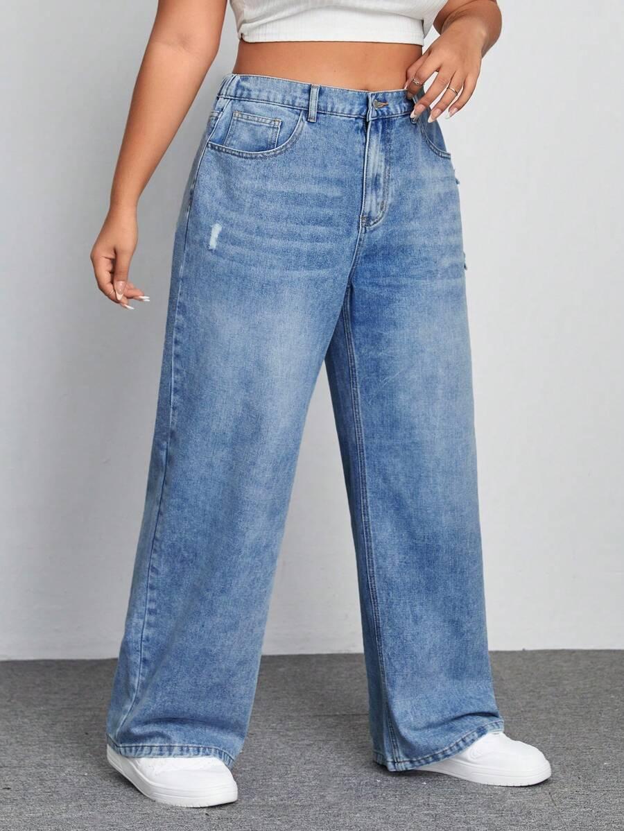 NIEBIESKIE SPODNIE JEANS