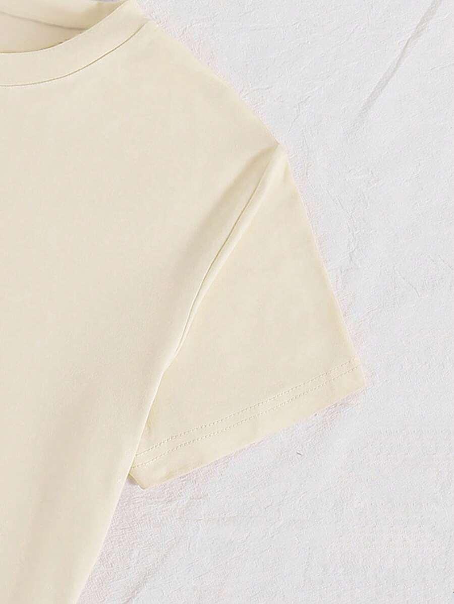 żółty t-shirt print