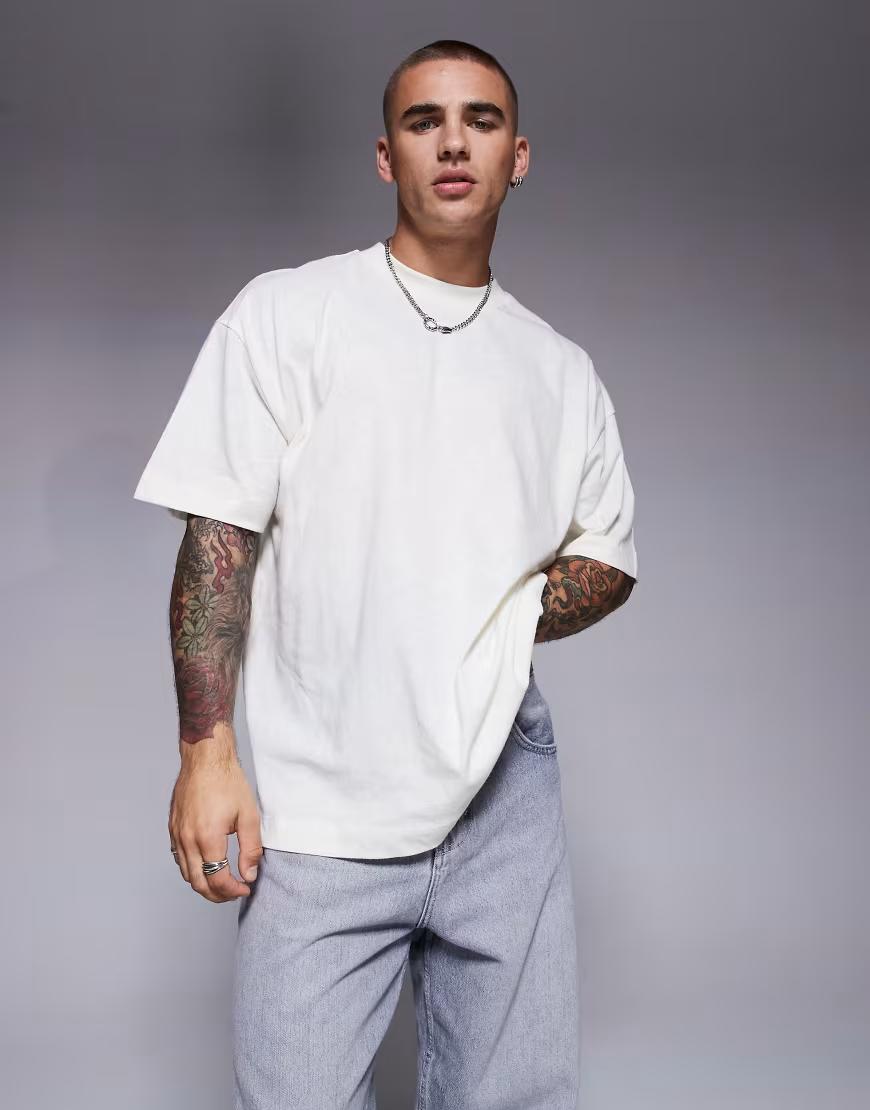 KREMOWY T-SHIRT BASIC