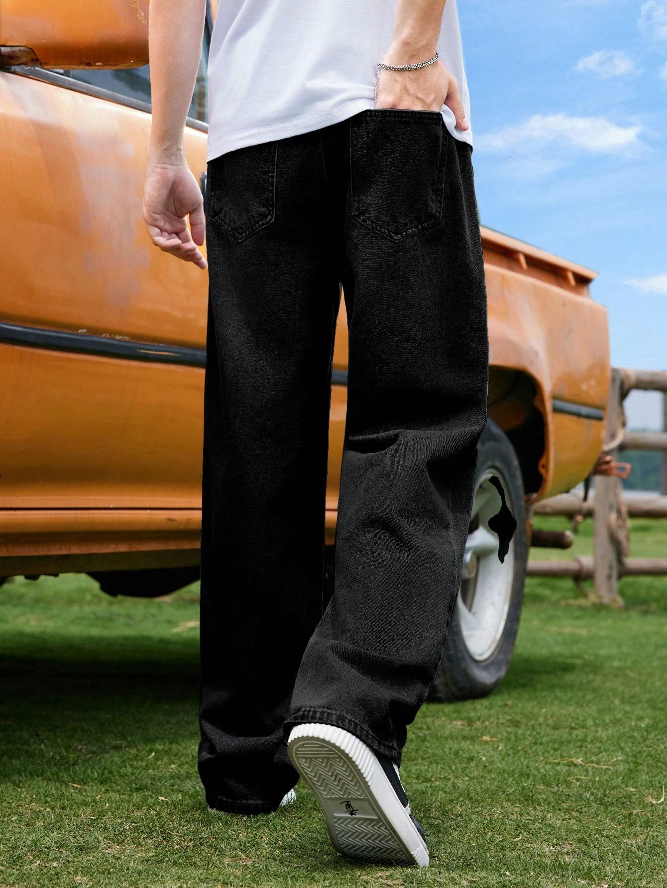 czarne spodnie jeans