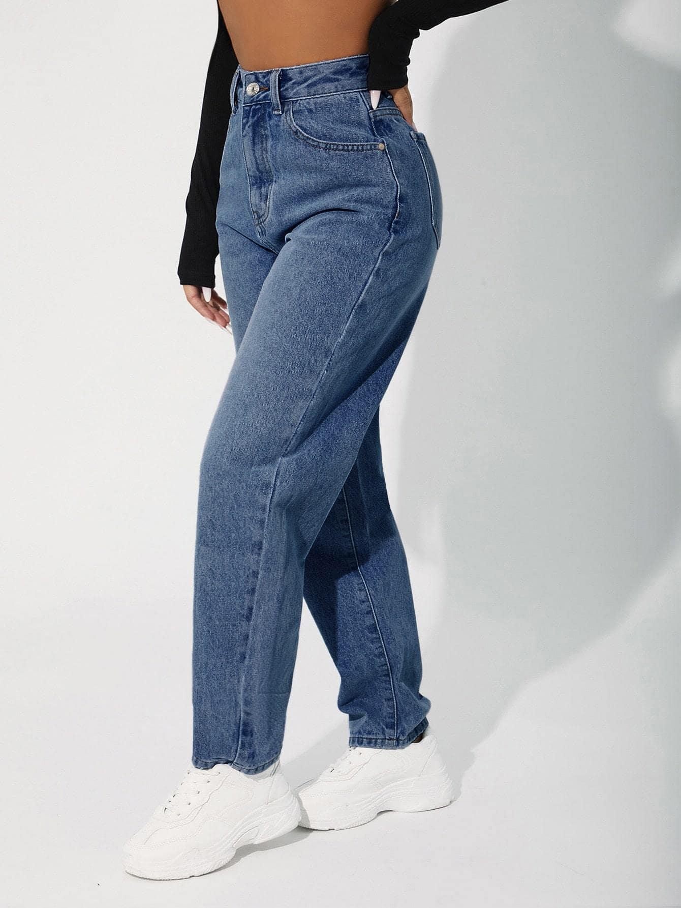 PROSTE SPODNIE JEANS WYSOKI STAN