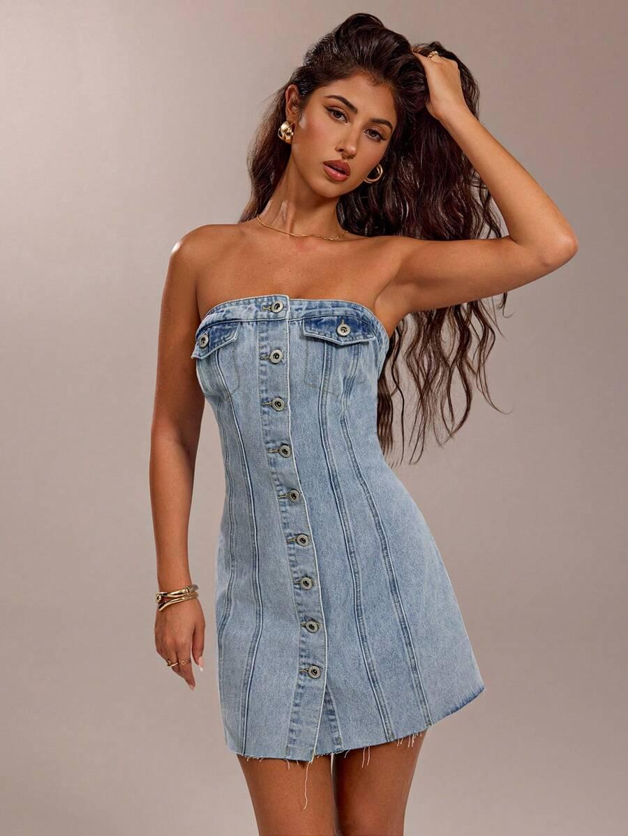 SPÓDNICA MINI JEANSOWA 