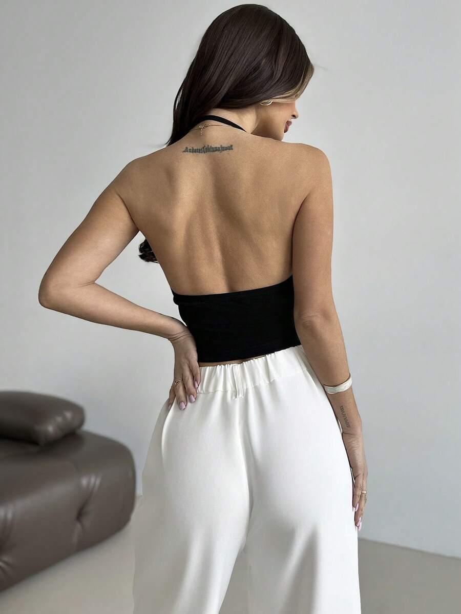 CZARNY TOP ZDOBIENIE