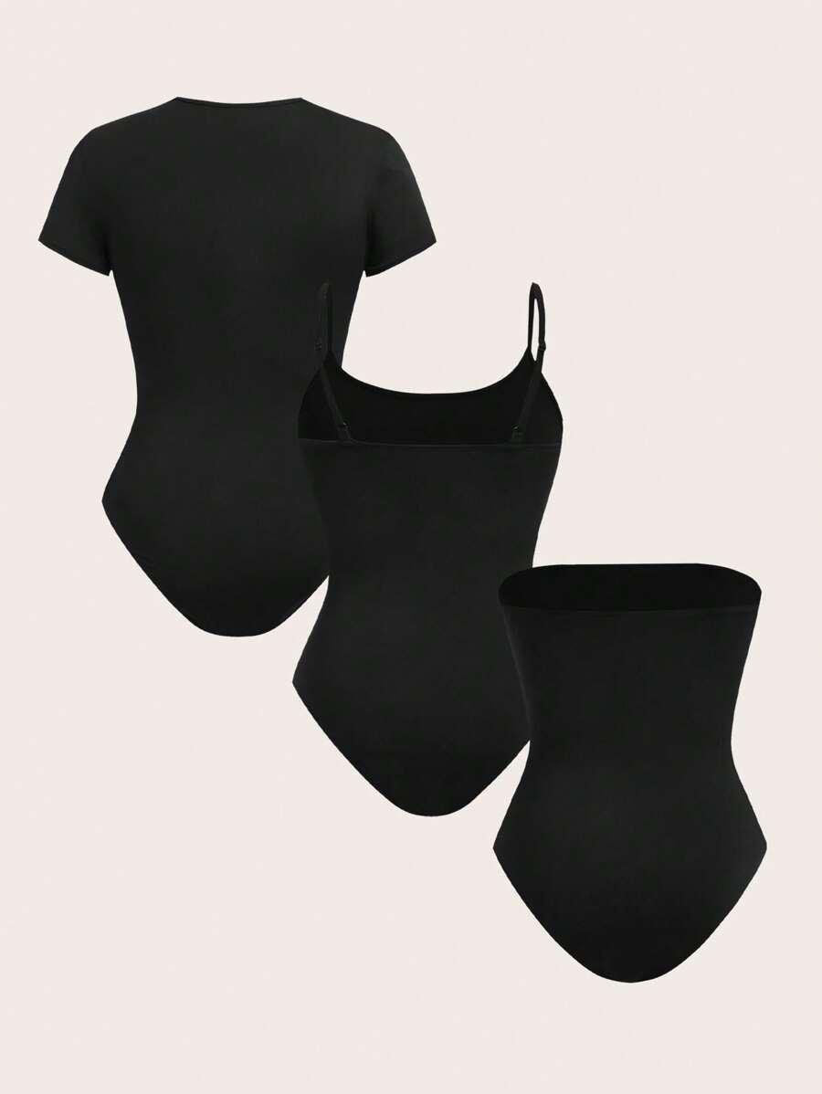 czarne body 3-pack